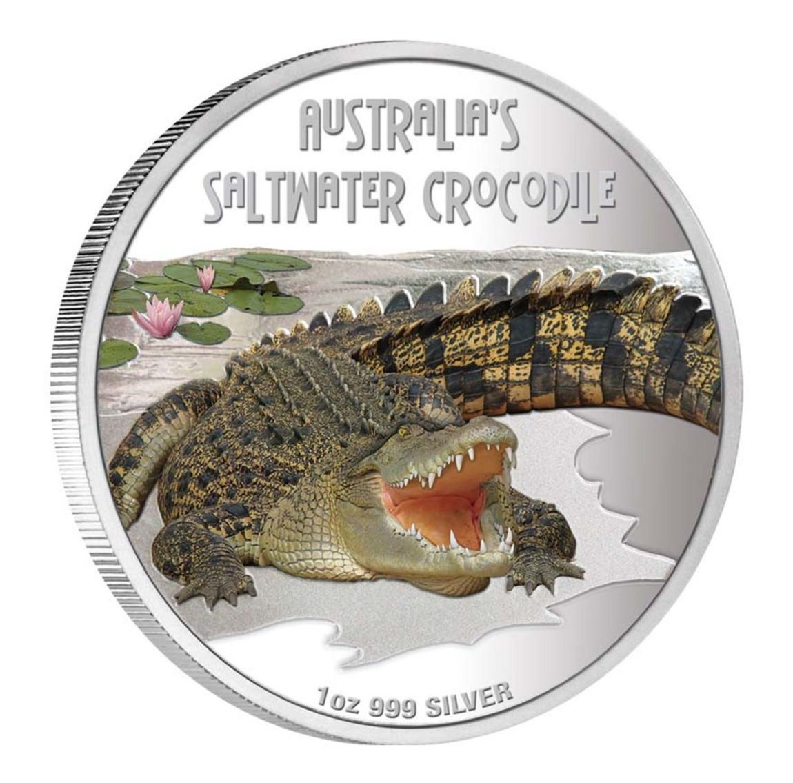 2009 Perth Mint Australian Saltwater Crocodile 1oz Silver Proof Coin