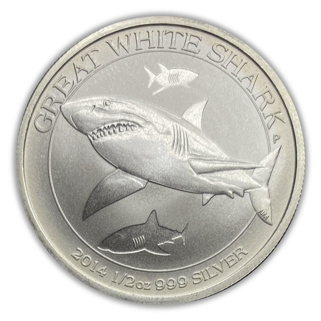 2014 Perth Mint Great White Shark 1/2 oz Silver