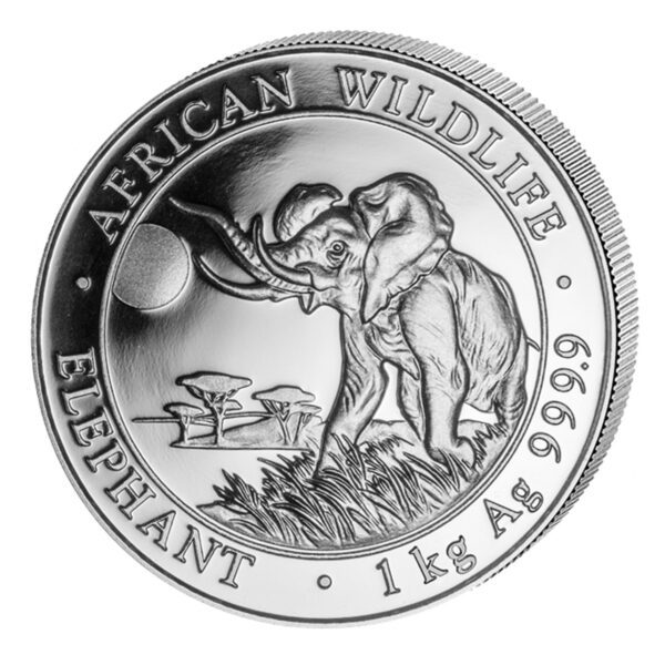 2016 Bavarian Mint Somalia Elephant 1kg Silver Coin
