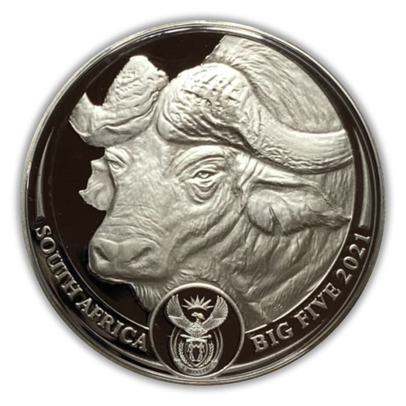 South Africa 2021 Big Five Buffalo 2 x 1 oz Silver Proof Coin - myBullion