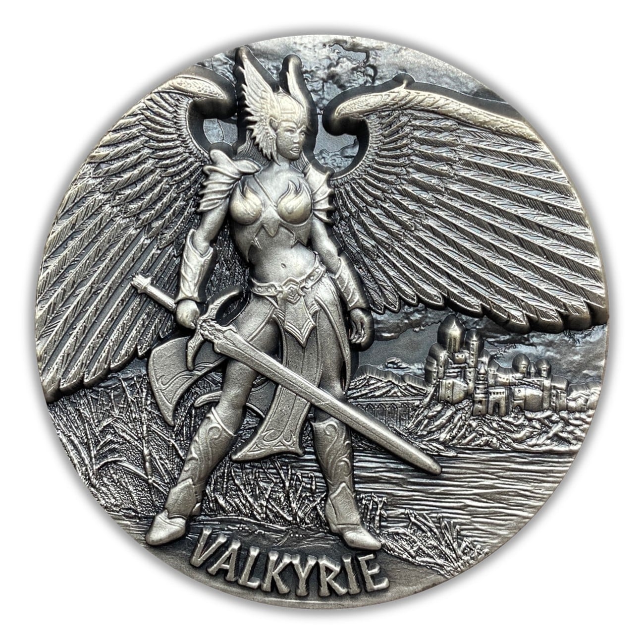 2016 Tokelau Legends of Asgard Valkrie - Max Relief 3 Oz Silver Coin