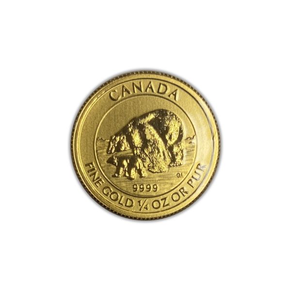 2015 Canadian 1/4 oz Polar Bear and Cub Gold Coin