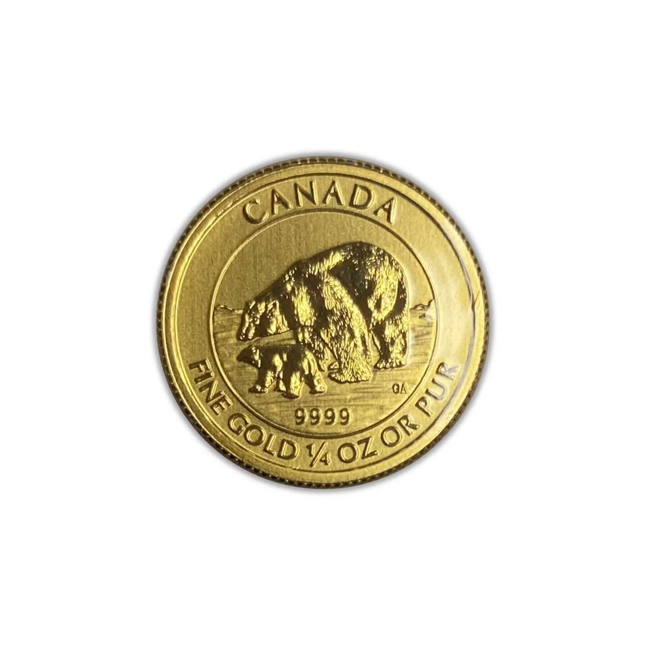 2015 Canadian 1/4oz Polar Bear and Cub Gold Coin