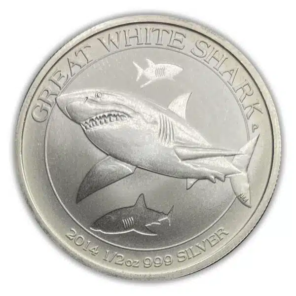 2014 Perth Mint Great White Shark 1/2 oz Silver