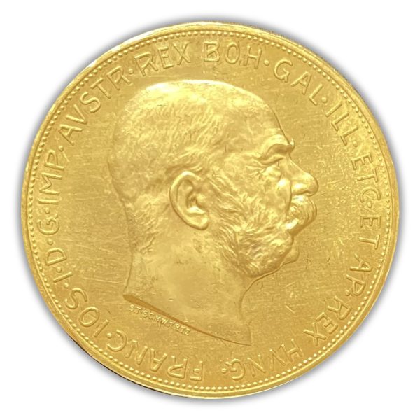 1915 Austria 100 Corona Gold Coin - Reverse