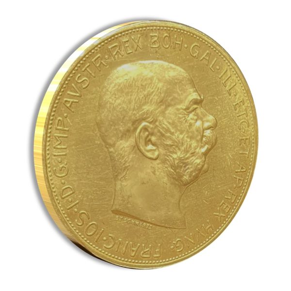 1915 Austria 100 Corona Gold Coin - Reverse Right