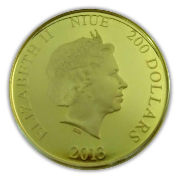 2013 Niue Doctor Who $200 Two Hundred Dollar Gold Proof Coin - Obverse