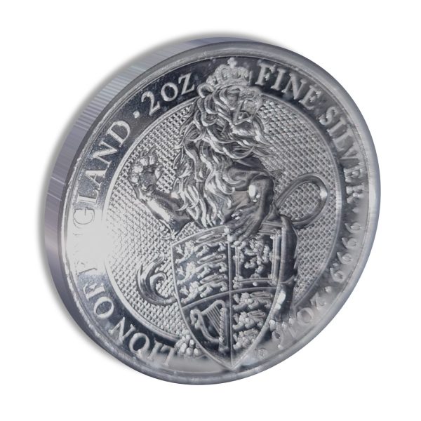 2016 Queen's Beasts Lion Of England 2 oz Silver Coin - Reverse Right