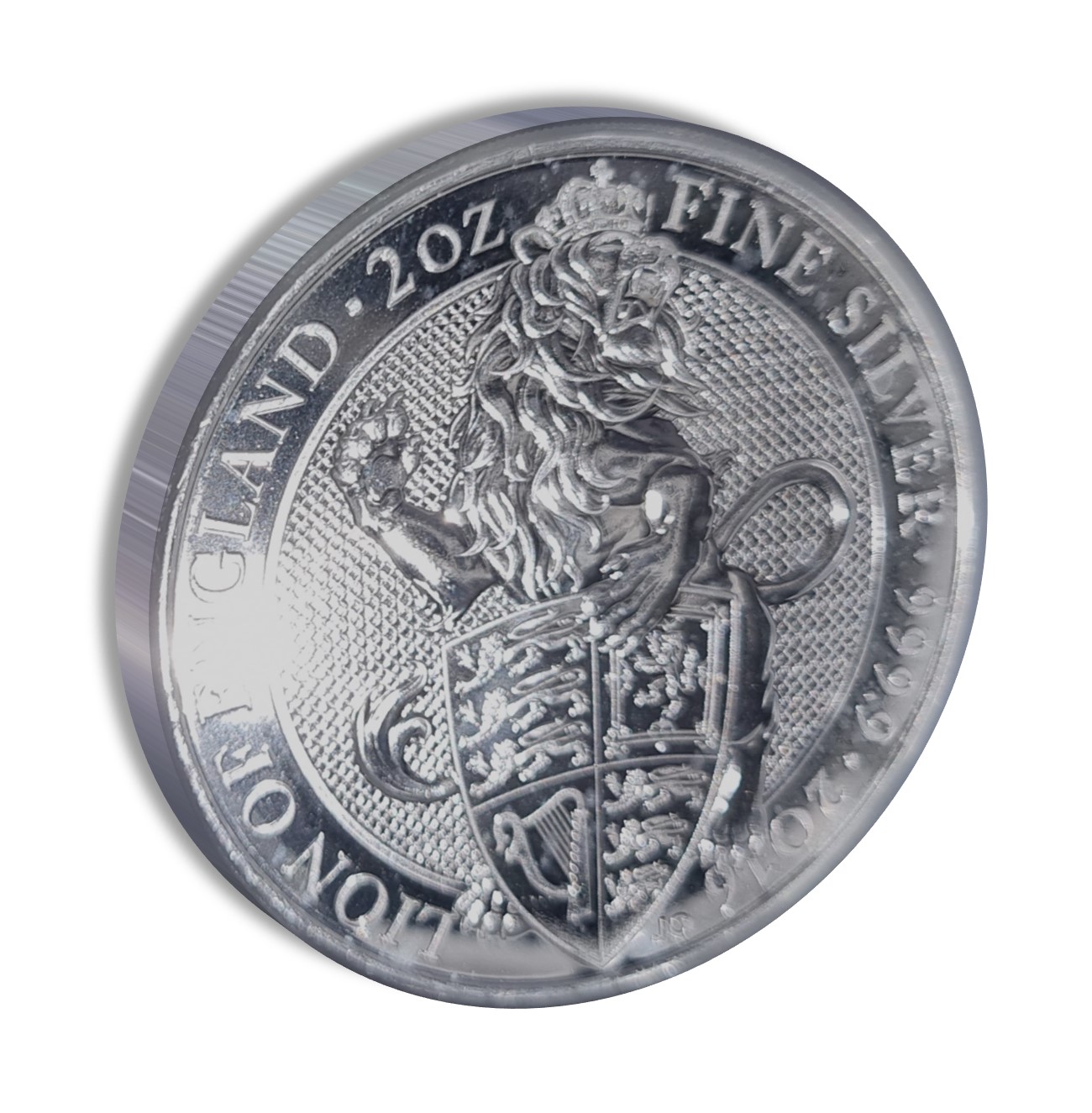2016 Queen's Beasts Lion Of England 2 oz Silver Coin
