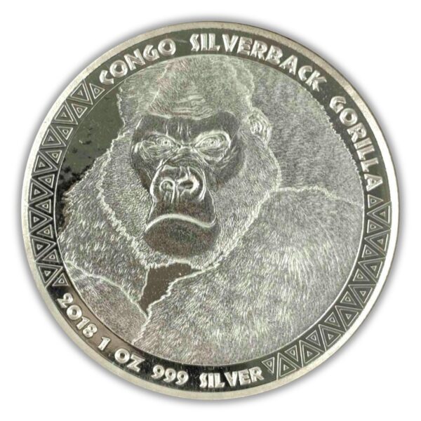 Scottsdale Mint Congo Silverback Gorilla 1oz Silver Coin