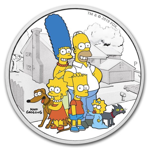 2019 The Simpsons Family 2oz Silver Coin