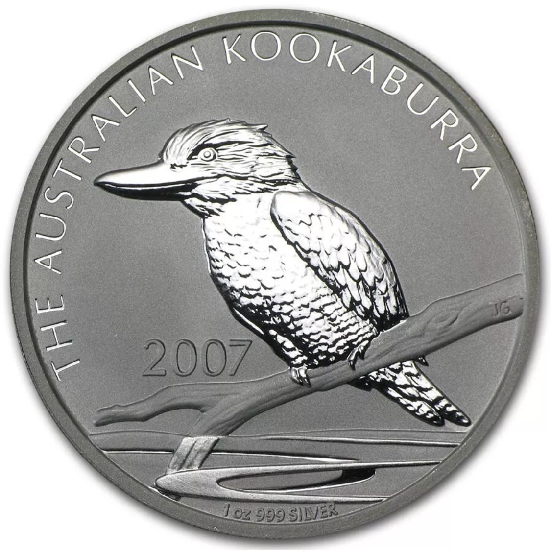 2007 1oz silver Kookaburra.999 coin from the Perth Mint.