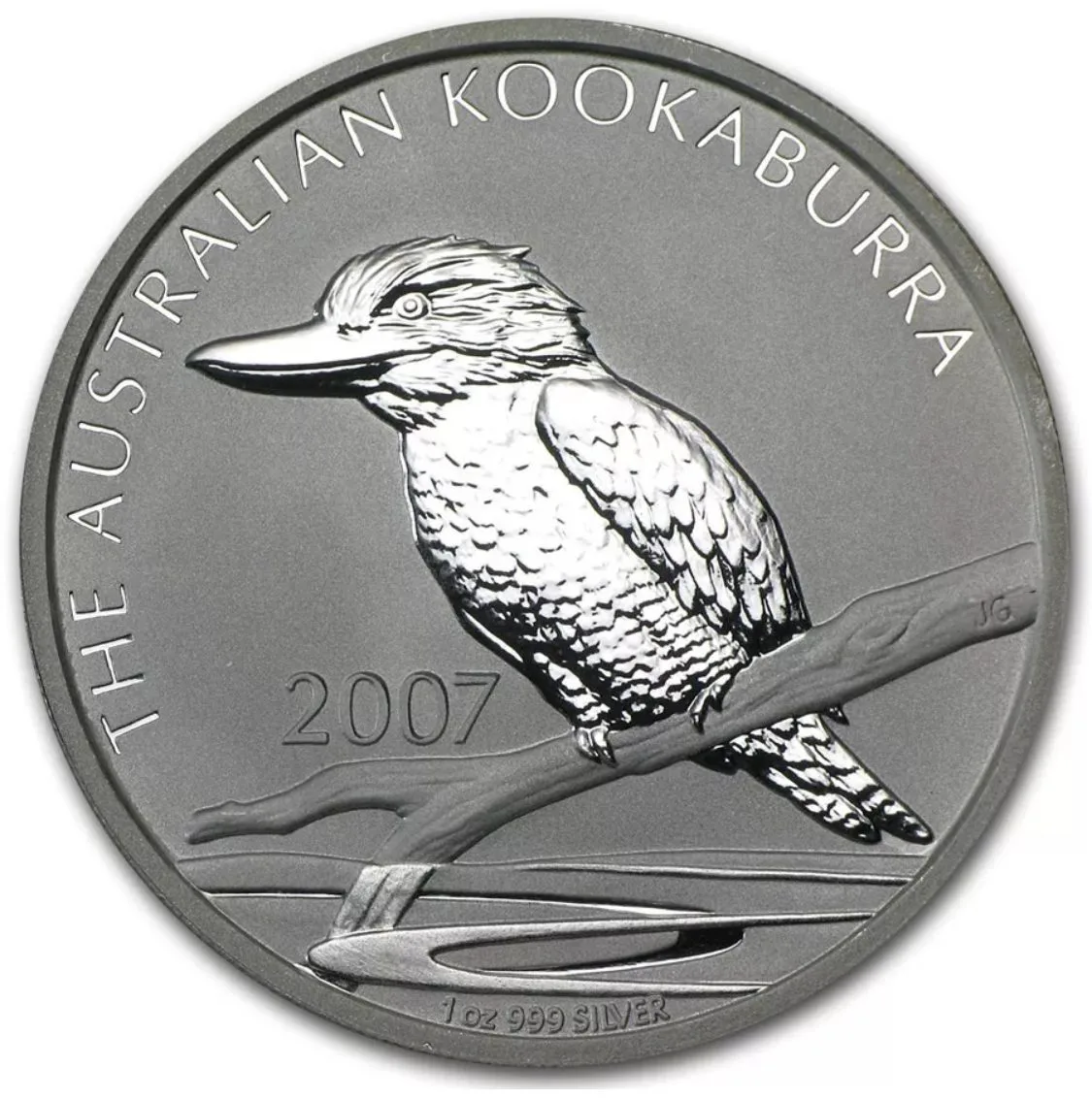 2007 1oz silver Kookaburra.999 coin from the Perth Mint.