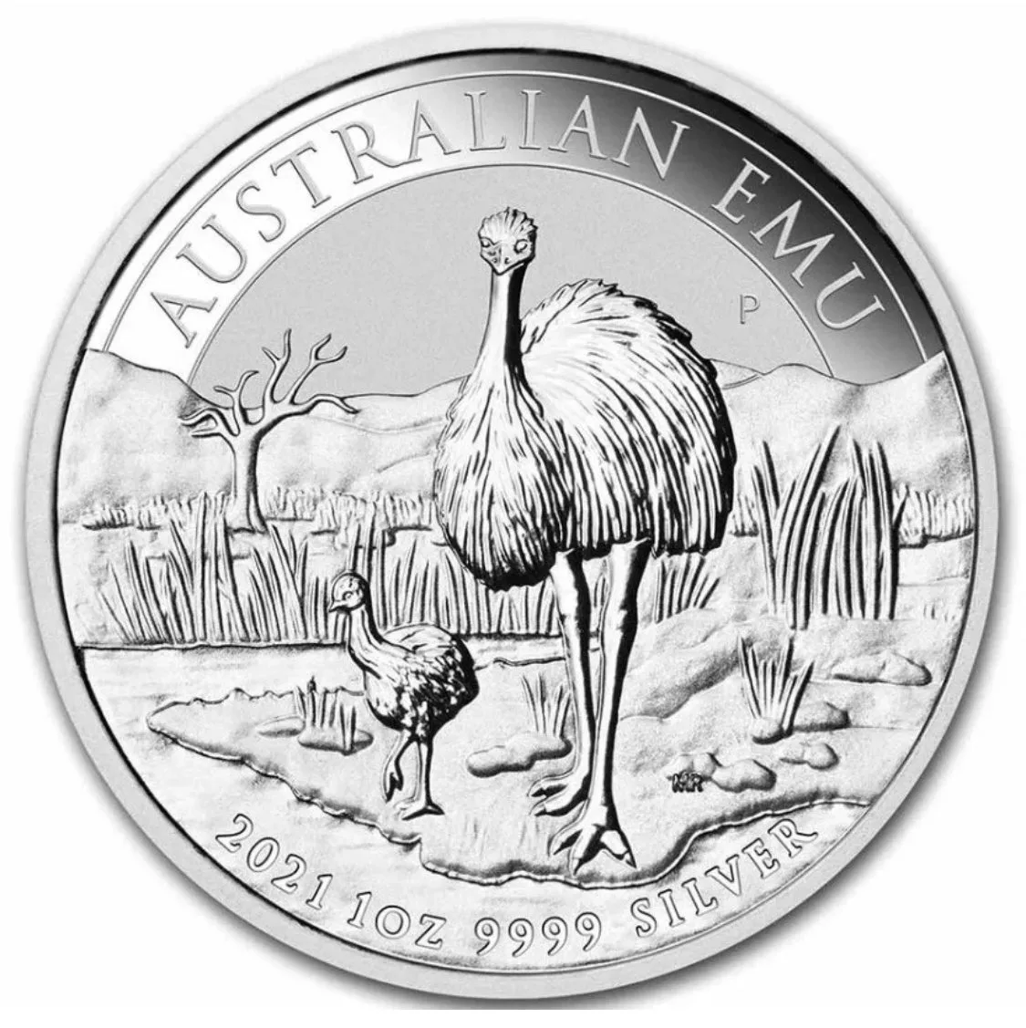 2021 1oz Silver Emu Coin .9999 from the Perth Mint.