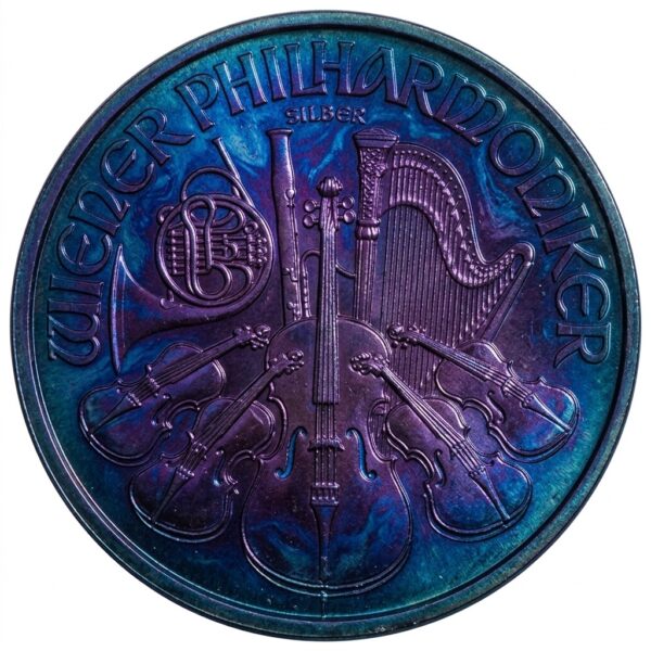 Austria Philharmonic 1oz Silver Coin (TONED)