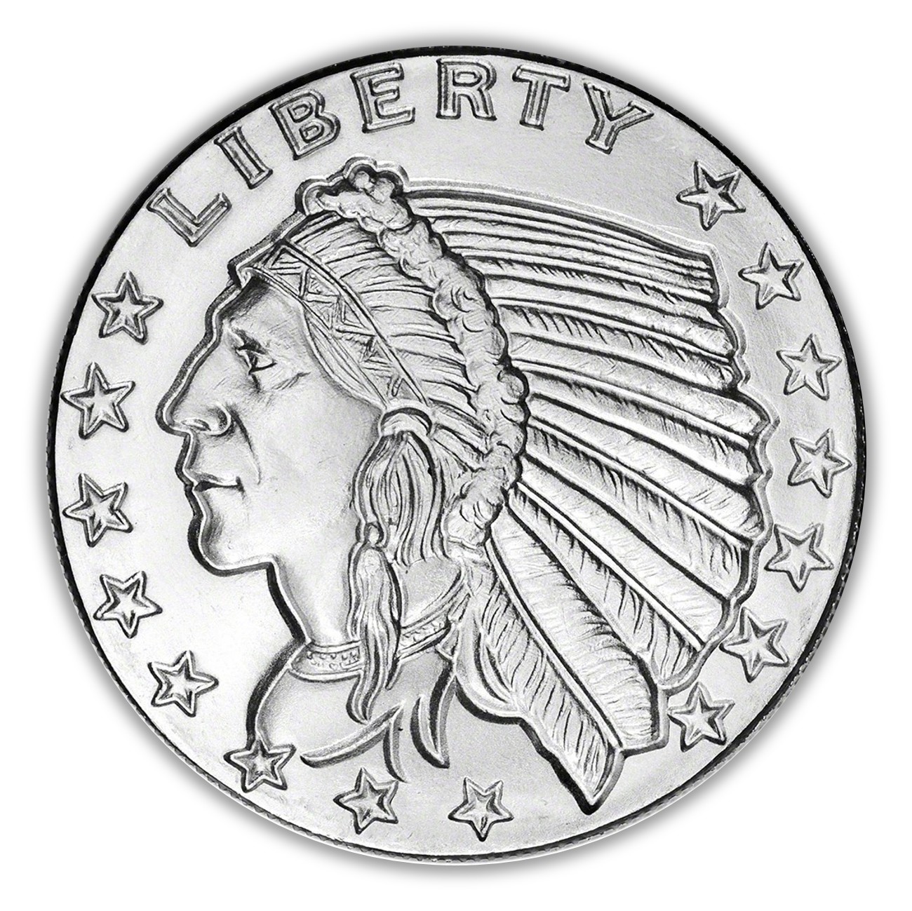 Incuse Indian 1oz Silver Round